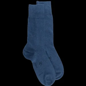 Homme Doré Doré Chaussettes^Chaussettes homme Eureka en coton égyptien - Bleu jean foncé