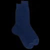 Homme Doré Doré Chaussettes^Chaussettes homme fines à côtes en fil d'Écosse - Bleu Voilier