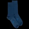 Homme Doré Doré Chaussettes^Chaussettes homme fines en coton égyptien - Bleu atlantique