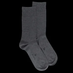 Homme Doré Doré Chaussettes^Chaussettes homme fines en coton égyptien - Gris oxford