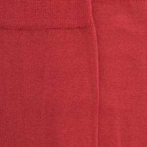 Homme Doré Doré Chaussettes^Chaussettes homme fines en fil d'Écosse - Rouge brique