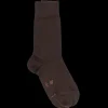 Homme Doré Doré Chaussettes^Chaussettes homme Light en fil d'écosse et Polyamide - Marron
