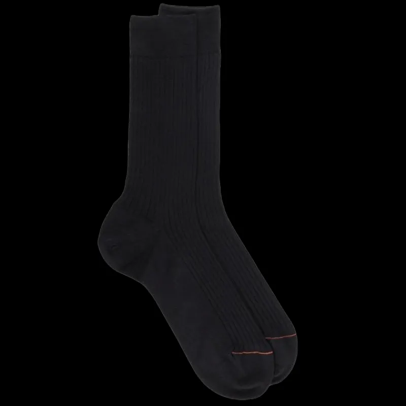 chaussettes_homme_luxe_en_0-10.webp Homme Doré Doré Chaussettes^Chaussettes homme luxe en pur coton égyptien - Noir