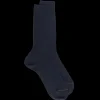 Homme Doré Doré Chaussettes^Chaussettes homme luxe en pur coton égyptien - Bleu marine foncé