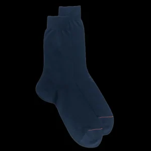 Homme Doré Doré Chaussettes^Chaussettes homme luxe en pur fil d'écosse extra fin - Bleu marine