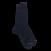 Homme Doré Doré Chaussettes^Chaussettes homme luxe en pur fil d'écosse extra fin - Bleu foncé