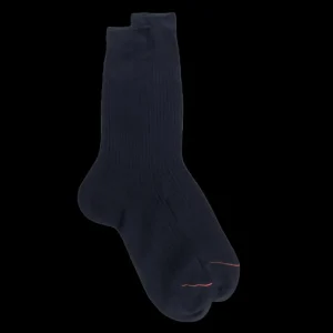 Homme Doré Doré Chaussettes^Chaussettes homme luxe en pur fil d'écosse extra fin - Bleu foncé