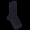 Homme Doré Doré Chaussettes^Chaussettes Homme luxe en cachemire et soie - Bleu foncé