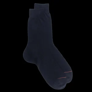 Homme Doré Doré Chaussettes^Chaussettes homme luxe en pur fil d'écosse extra fin - Bleu marine foncé