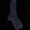 Homme Doré Doré Chaussettes^Chaussettes Homme luxe en laine mérinos extra fine - Bleu marine foncé
