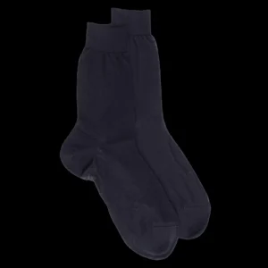 Homme Doré Doré Chaussettes^Chaussettes homme luxe en pure soie - Bleu marine