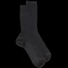 Homme Doré Doré Chaussettes^Chaussettes Homme luxe en cachemire et soie - Gris anthracite