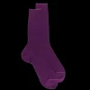 Homme Doré Doré Chaussettes^Chaussettes homme luxe en pur fil d'écosse extra fin - quetsche