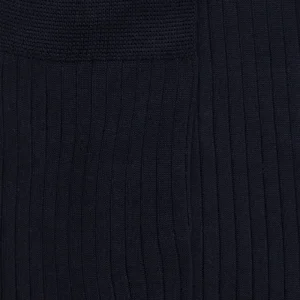 Homme Doré Doré Chaussettes^Chaussettes homme luxe en pur fil d'écosse extra fin - Bleu foncé