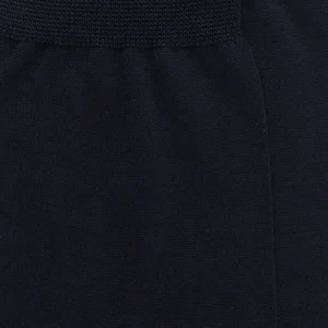 Homme Doré Doré Chaussettes^Chaussettes homme luxe en pur fil d'écosse extra fin - Bleu marine foncé