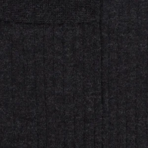 Homme Doré Doré Chaussettes^Chaussettes Homme luxe en cachemire et soie - Gris anthracite