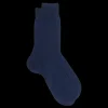 Homme Doré Doré Chaussettes^Chaussettes Homme pur fil d'écosse en maille jersey - Bleu marine