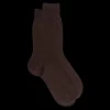 Homme Doré Doré Chaussettes^Chaussettes Homme pur fil d'écosse en maille jersey - Chocolat