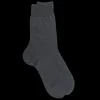 Homme Doré Doré Chaussettes^Chaussettes Homme pur fil d'écosse en maille jersey - Gris