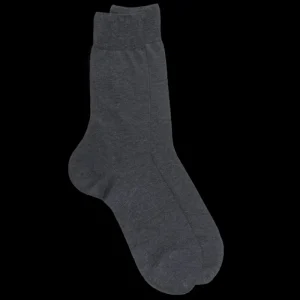 Homme Doré Doré Chaussettes^Chaussettes Homme pur fil d'écosse en maille jersey - Gris