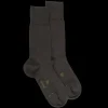 Homme Doré Doré Chaussettes^Chaussettes homme Sensation en laine mérinos & Coton égyptien - Marron foncé