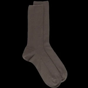 Homme Doré Doré Chaussettes^Chaussettes homme spéciales jambes sensibles sans bord élastique en laine - Vert sapin foncé