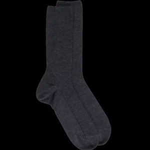 Homme Doré Doré Chaussettes^Chaussettes homme spéciales jambes sensibles sans bord élastique en laine - Gris