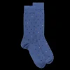 Homme Doré Doré Chaussettes^Chaussettes hommes en fil d'Ecosse avec petit motif D en deux couleurs -