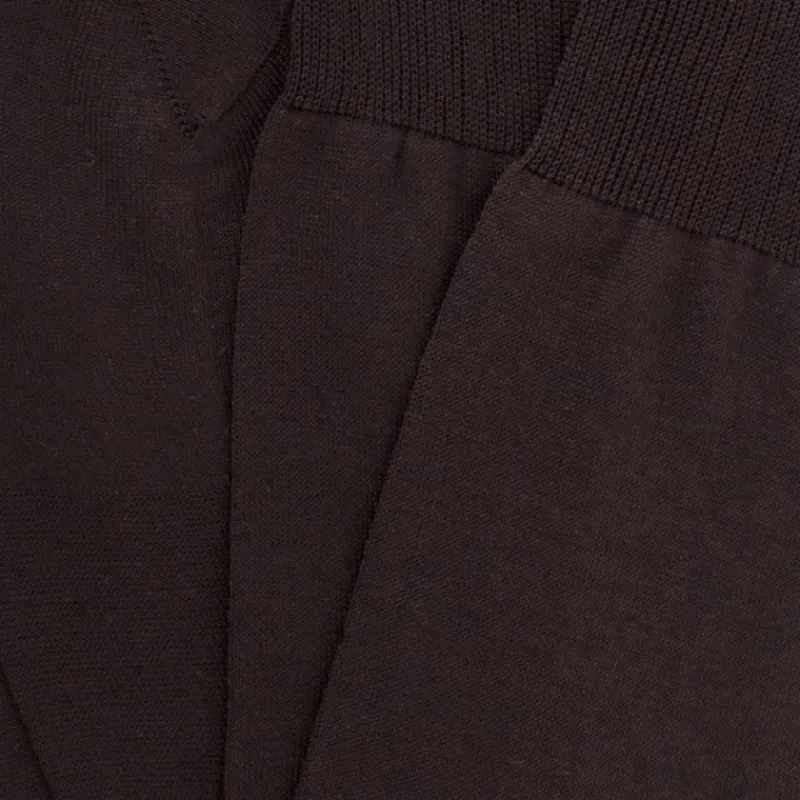 chaussettes_jersey_en_fil_1.webp Homme Doré Doré Chaussettes^Chaussettes jersey en fil d'écosse renforcé - Marron