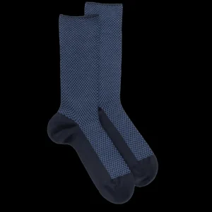 Homme Doré Doré Chaussettes^Chaussettes laine à motifs géométrique - Bleu marine