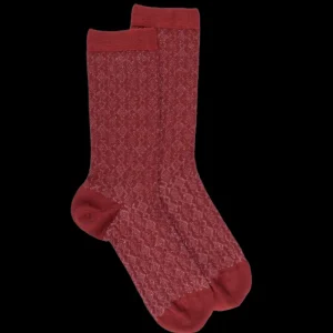 Femme Doré Doré Chaussettes^Chaussettes laine motif grec -