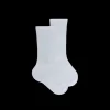 Enfant Doré Doré Chaussettes Hautes^Chaussettes longues à côtes pour enfants en fil d'Ecosse 100% uni - Bleu Vague