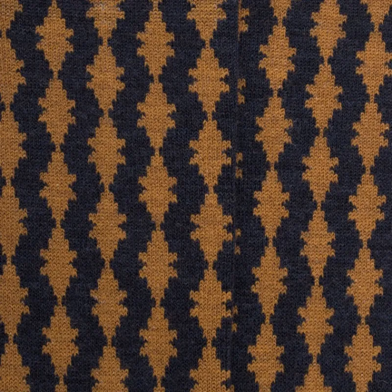 chaussettes_longues_pour__1-4.webp Femme Doré Doré Chaussettes Hautes^Chaussettes longues pour femmes, en laine à motifs étoilés - Bleu corsaire