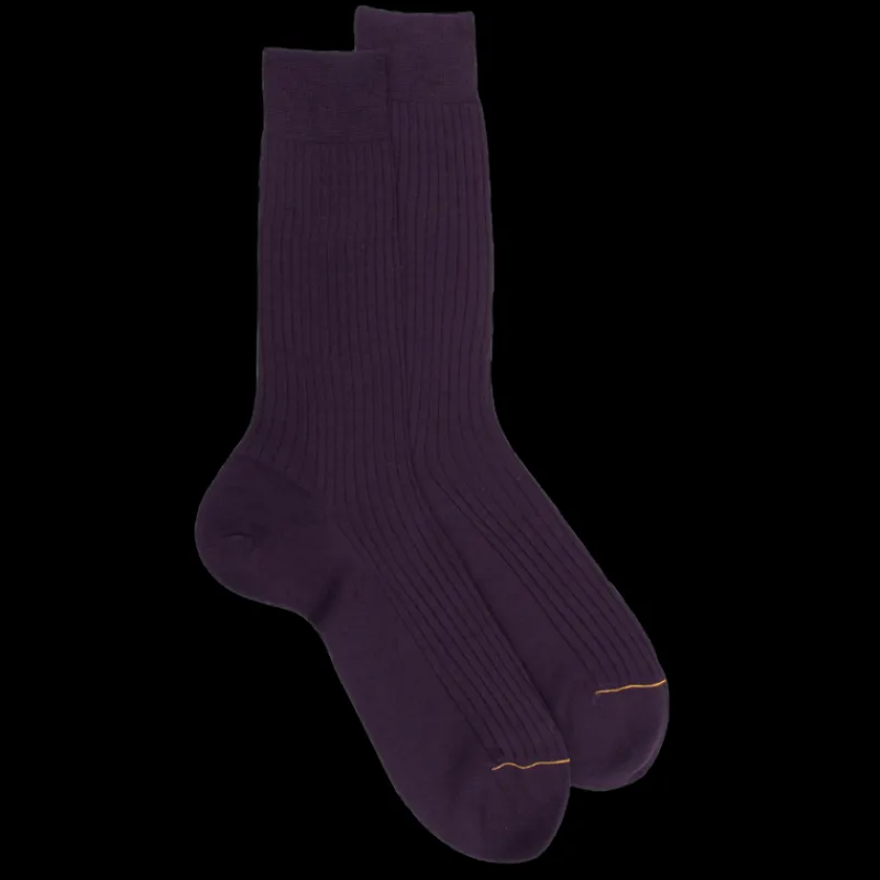 chaussettes_luxe_couleur__0.webp Homme Doré Doré Chaussettes^Chaussettes luxe couleur foncé en laine mérinos