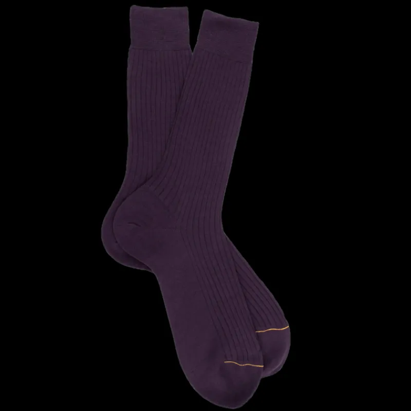 chaussettes_luxe_couleur__2.webp Homme Doré Doré Chaussettes^Chaussettes luxe couleur foncé en laine mérinos