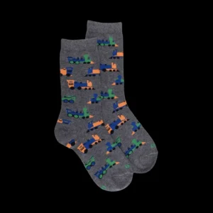 Enfant Doré Doré Chaussettes^Chaussettes motifs de petits trains - Gris