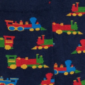 Enfant Doré Doré Chaussettes^Chaussettes motifs de petits trains - Bleu