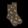 Enfant Doré Doré Chaussettes^Chaussettes pour enfants en coton à motifs de loups - Vert cerfeuil