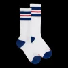 Enfant Doré Doré Chaussettes^Chaussettes pour enfants en coton éponge uni avec rayures sur le bord -