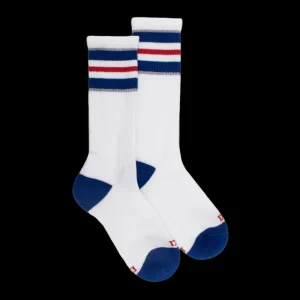 Enfant Doré Doré Chaussettes^Chaussettes pour enfants en coton éponge uni avec rayures sur le bord -