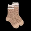Enfant Doré Doré Chaussettes^Chaussettes pour enfants en laine polaire à motifs de diamants - Beige Désert
