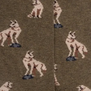 Enfant Doré Doré Chaussettes^Chaussettes pour enfants en coton à motifs de loups - Vert cerfeuil