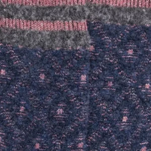 Enfant Doré Doré Chaussettes^Chaussettes pour enfants en laine polaire à motifs de diamants - Bleu Caban
