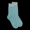 Femme Doré Doré Chaussettes^Chaussettes pour femmes ajourées en fil d'Ecosse - Vert Plantain & Rose Praline