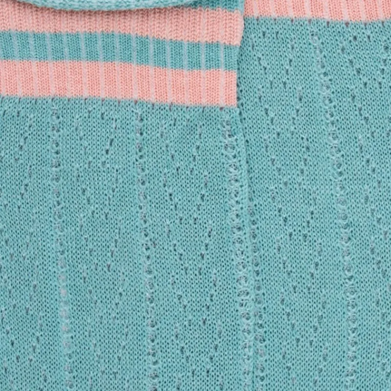 chaussettes_pour_femmes_a_1-1.webp Femme Doré Doré Chaussettes^Chaussettes pour femmes ajourées en fil d'Ecosse - Vert Plantain & Rose Praline