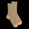 Femme Doré Doré Chaussettes^Chaussettes pour femmes en fil d'Ecosse à motifs d'éventails avec effet scintillant -