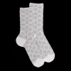 Femme Doré Doré Chaussettes^Chaussettes pour femmes en fil d'Ecosse à motifs d'éventails avec effet scintillant -