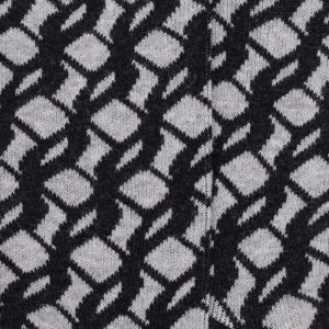 Femme Doré Doré Chaussettes^Chaussettes pour femmes en coton égyptien avec motif de vagues verticales sans bord élastique. - Gris anthracite