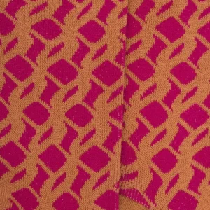Femme Doré Doré Chaussettes^Chaussettes pour femmes en coton égyptien avec motif de vagues verticales sans bord élastique. -