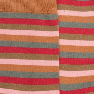 Femme Doré Doré Chaussettes^Chaussettes pour femmes en coton égyptien à rayures égales -